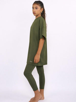 SeaActive T-Shirt Kids Set - Olive Green