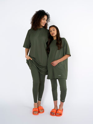 CHAY SeaActive Kids Set - sport T-shirt & Legging - Olive Green