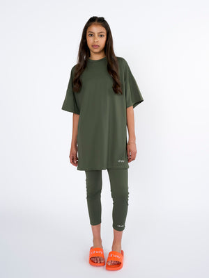 CHAY SeaActive Kids Set - sport T-shirt & Legging - Olive Green